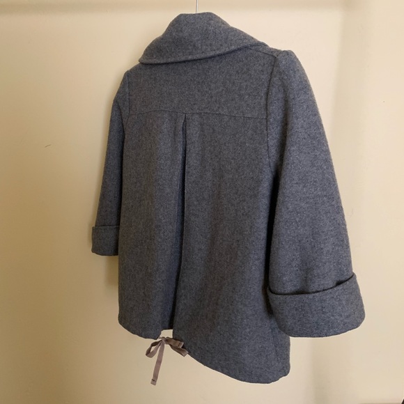 Roxy Gray Wool Peacoat 3/4 Sleeves - Picture 5 of 8